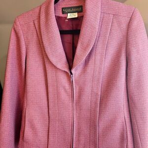 Harve Benard Women's Pink and Purple Plaid Blazer